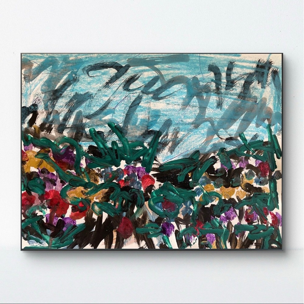 OMAN Landscape 8.5x11 Abstract Expressionism Signed Original Fine Art 002